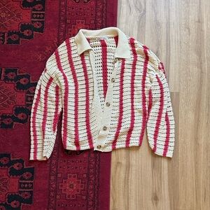 Zara Striped Crochet Cardigan